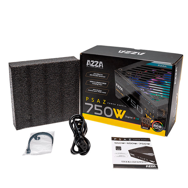 Fuente de poder AZZA certificada 750W RGB / 2M