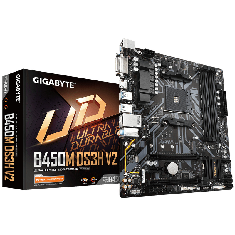 Mother Board GigaByte b450m ds3h v2 socket amd am4 / 6m